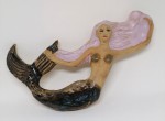 Pink Haired Mermaid wall hanging. 17.5 x 5cm. £18